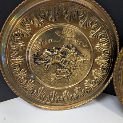 Brass Decorative Wall Plates Embossed 3D