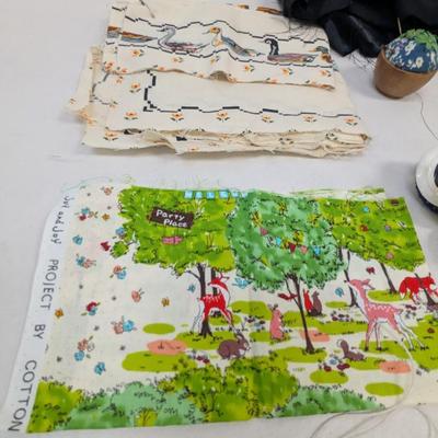 Sewing Fabric & Buttons