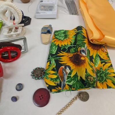 Sewing Fabric & Buttons