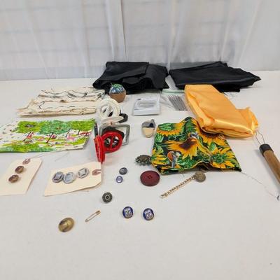 Sewing Fabric & Buttons
