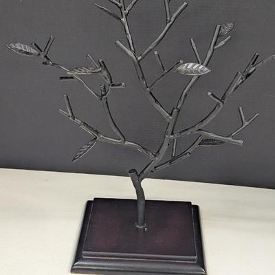 Metal Jewelry Holder Decor Black Bare Limb Tree