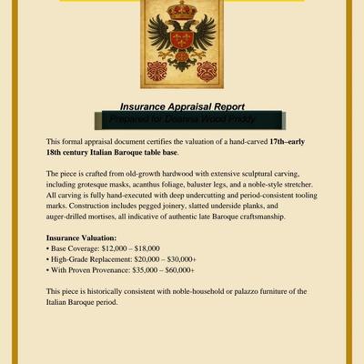 hand-carved 17th–early 18th century Italian Baroque Desk