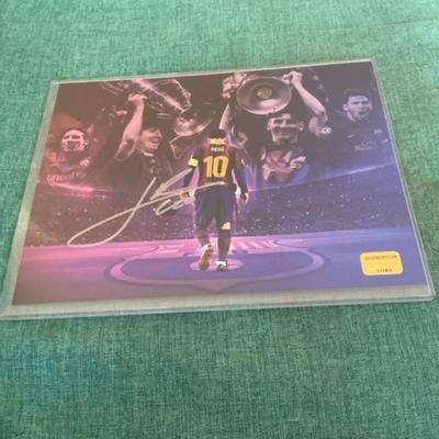 Leo Messi Soccer Star Signed Photo with COA