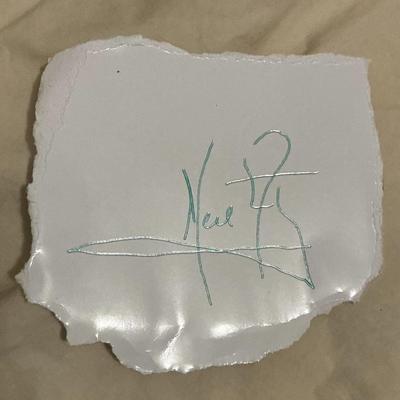 Neil Armstrong Signed on Cut Paper