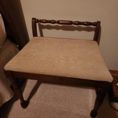 Wooden Vanity Stool