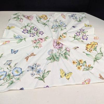 6 - Butterfly/Flower Napkins With Rings