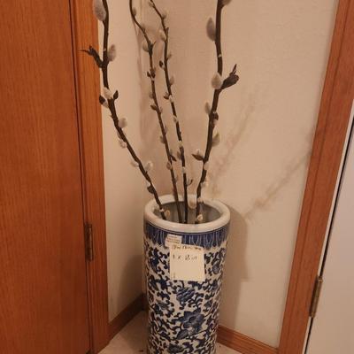 Blue and white Vase/planter