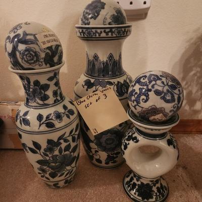 Small Blue China Vases