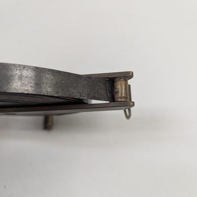 Vintage Brass Work Wooden Handle Measuring Tape