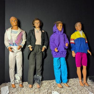 Ken Dolls 1999 Sculpted Hair - 1990 Totally Hair - (2) 1991 Sculpted Hair Dressed Soft Head #5