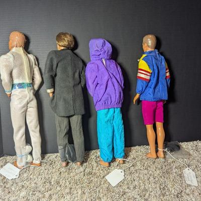 Ken Dolls 1999 Sculpted Hair - 1990 Totally Hair - (2) 1991 Sculpted Hair Dressed Soft Head #5