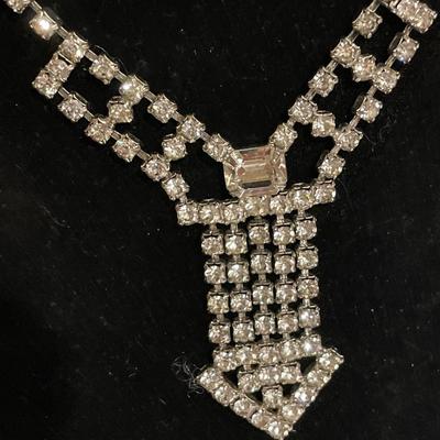 Sparkling rhinestone necklaces and bracelet