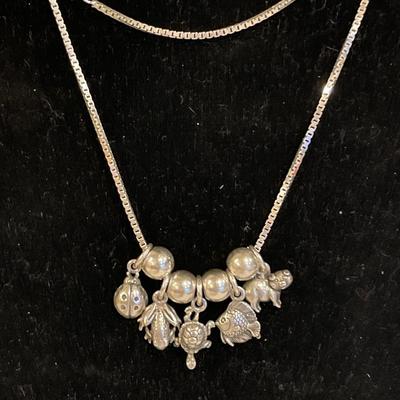 Sterling 30” chain with sterling charms
