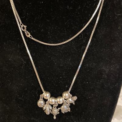 Sterling 30” chain with sterling charms