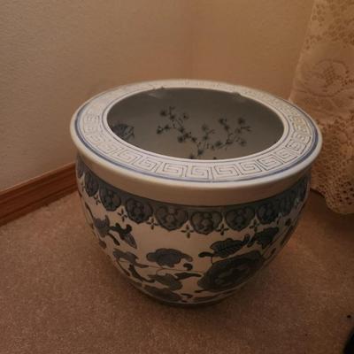 Blue and white ceramic Planter