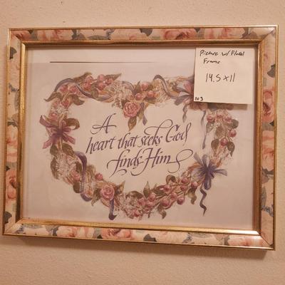 Picture w/ Floral Frame