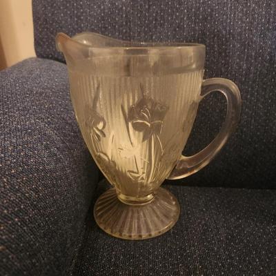 Indiana Glass Floral Pitcher