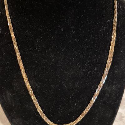 Braided vermeil neclace