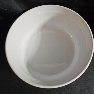 Oven and microwave safe Stoneware dishes with an assortment of themed basket cloths, small cookbooks, and a red pepper salsa dish