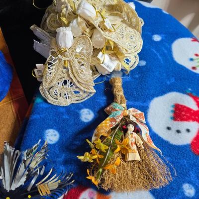 Christmas decorations for your home - Tablecloths - Blanket - and other Holiday cheer! Merry Christmas!! Some brand new!