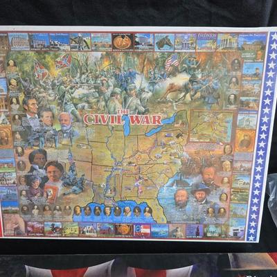 Civil war puzzle - Constitution Quest game - and a really nice Fly me kite kit with string.