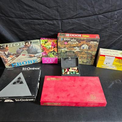 Board games & Puzzles - Tri-Ominos - Probe - Numble the cross-number game- Pig Mania and puzzles