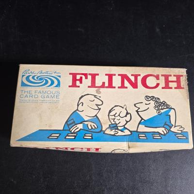 Board games - poker chips - card shuffler machine - Flinch - Dominoes and a deck of cards