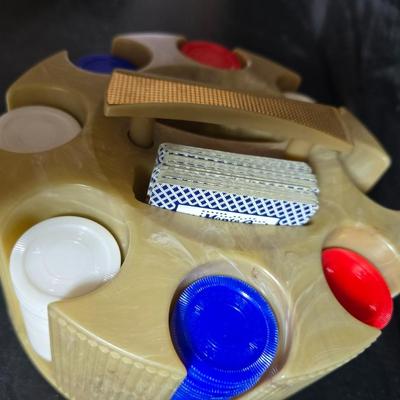 Board games - poker chips - card shuffler machine - Flinch - Dominoes and a deck of cards