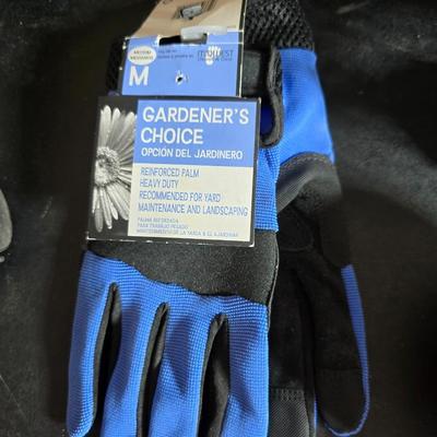 Gardening items - new gloves - plant stands - Pocket hose - Flowerbed decor and more
