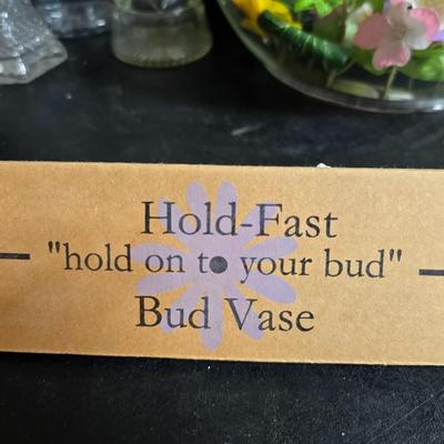 Garden decor - Hanging clothesline bag with new pins - Sunflower wind chime - floating fish - vases and more