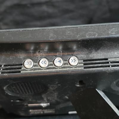 Two brand new deck brackets - a nice sprinkler - work gloves and a Polaroid digital picture frame with outdoor temperature display