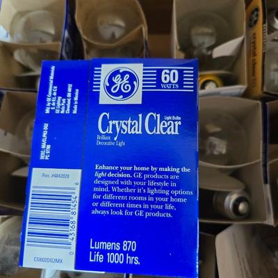 General Electric Crystal clear 60-watt light bulbs 870 lumens - 1000 hours Decorative light!