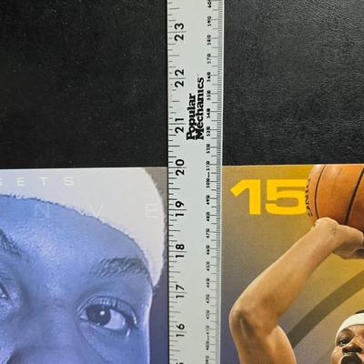 1990 Starline Inc. Chicago Bulls Licensed to Jam poster - Denver Nuggets Anthony poster and a sports trivia book set