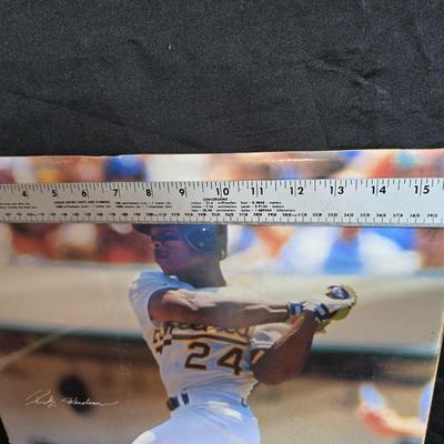 Baseball fans! Rickey Henderson poster - Colorado Rockies memorabilia = Unopened pack of upper deck cards - coin - Gary Sheffield popup...