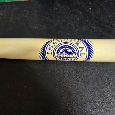 Baseball fans! Rickey Henderson poster - Colorado Rockies memorabilia = Unopened pack of upper deck cards - coin - Gary Sheffield popup...