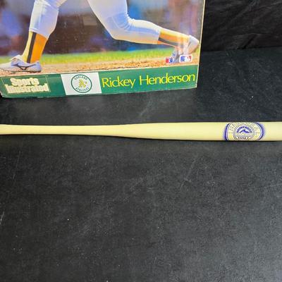 Baseball fans! Rickey Henderson poster - Colorado Rockies memorabilia = Unopened pack of upper deck cards - coin - Gary Sheffield popup...
