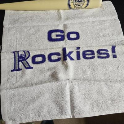 Baseball fans! Rickey Henderson poster - Colorado Rockies memorabilia = Unopened pack of upper deck cards - coin - Gary Sheffield popup...