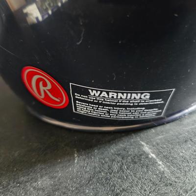 Baseball - brand new Rawlings batter helmet - leather baseball glove with ball and Rockies memorabilia