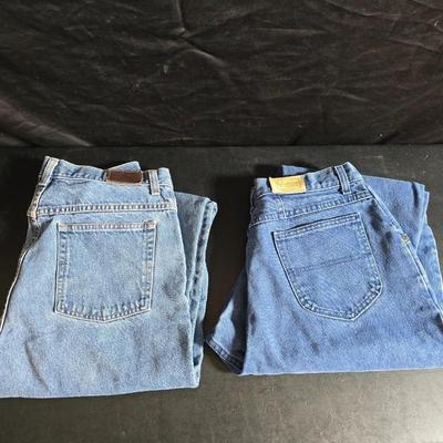 Two pairs of LL Bean women's jeans size 16