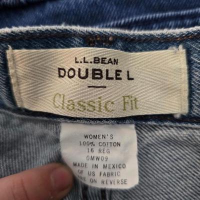 Two pairs of LL Bean women's jeans size 16