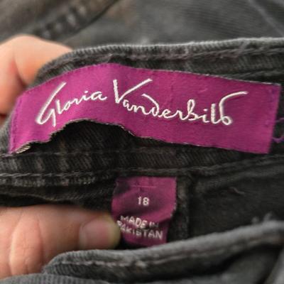 Two black pair of women's jeans - Gloria Vanderbilt and Japanology collection size 18