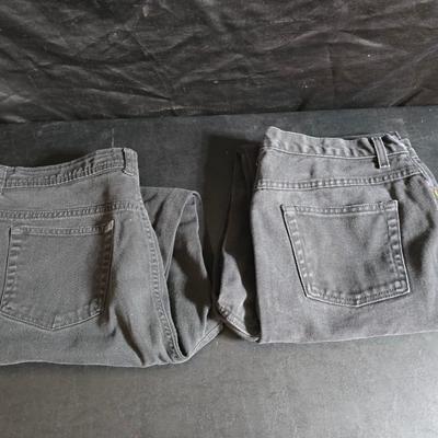 Two black pair of women's jeans - Gloria Vanderbilt and Japanology collection size 18