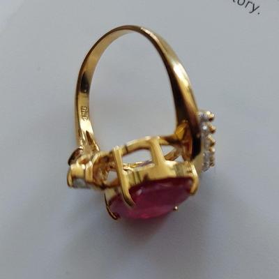 GIA CERTIFIED LAB GROWN RUBY RING