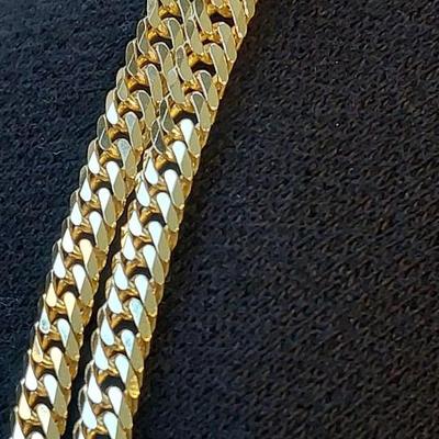 Zales 14kt Gold over 925 sterling silver curb chain