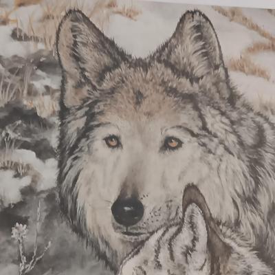 SIGNED AND NUMBERED PRINT "YELLOWSTONE GRASSES" BY PHILLIP TRAPP