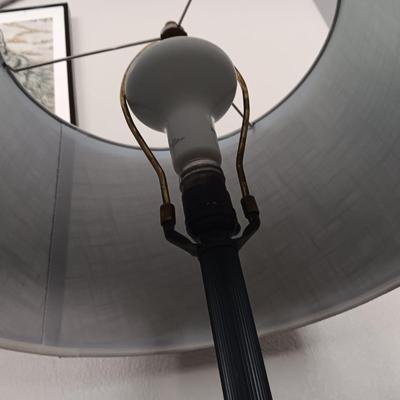 FLOOR LAMP WITH GLASS TABLE