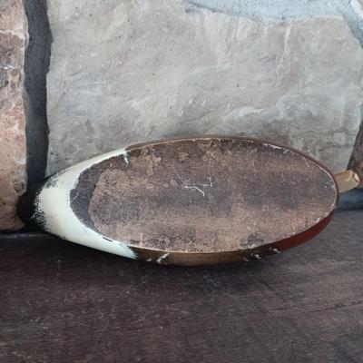 2 WOODEN HAND CARVED DUCKS, 1 IS SIGNED