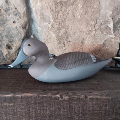 2 WOODEN HAND CARVED DUCKS, 1 IS SIGNED