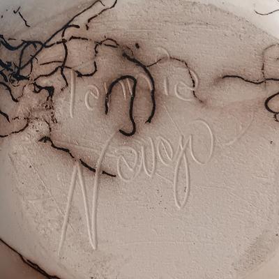 SIGNED "TANNIA" NAVAJO POTTERY AND RESIN TYPE HORSE STATUE