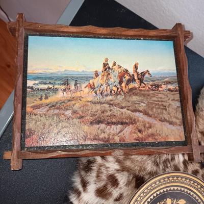 HOME DECOR AND A SIDE TABLE THAT SLIDES UNDER COUCH, CHAIR ETC